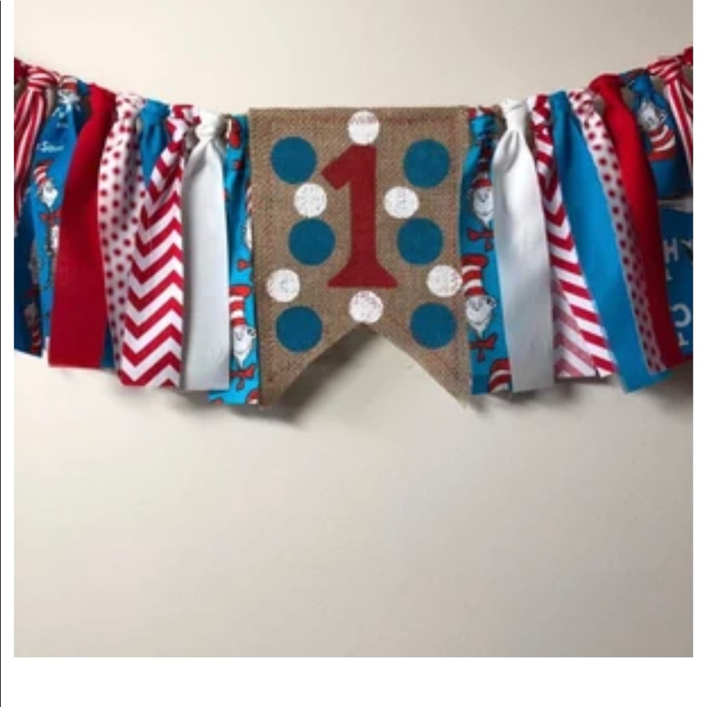 High chair banner 1st birthday